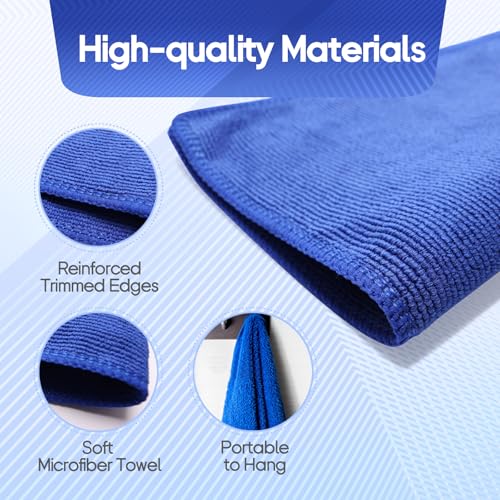 2PCS Clay Towel Auto Detailing, Clay Bar Towel Cloth Auto Detailing for Car (12 x 12 in) (Blue) - color: Blue