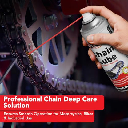 Chain Lubricant & Brake Cleaner Kit—Waterproof, Rust-Proof, Corrosion-Resistant Chain Lubricant + Chlorine-Free Brake Cleaner Spray | Suitable for Motorcycles, Bicycles, Cars, and All Vehicles