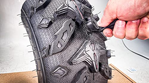 Stop & Go 1075 30 Piece Tubeless Tire Plugger Repair Kit for Punctures and Flats on Car, Motorcycle, ATV, Jeep, Truck, & Tractor (25 Mushroom Plugs) - size: 30 Piece Tire Plugger Repair Kit w/ Canvas Bag