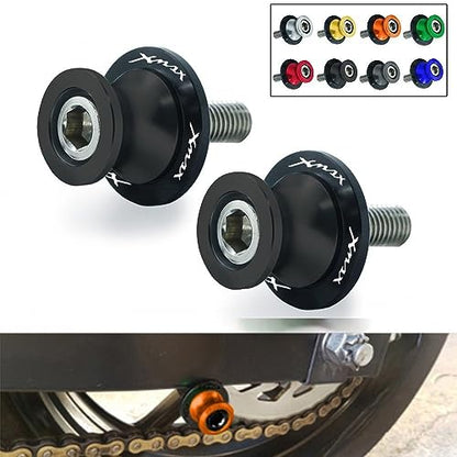 Motorcycle Swing Arm Slider Shaft Motorcycle M6 Swingarm Spools Slider Swing Arm Stand Screws Paddock For Y&AMAHA X MAX XMAX 125 200 250 300 400 X-MAX All Years(6mm-22) - color: 6mm-22