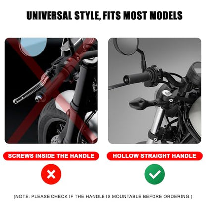 MFGZD R6 Motorcycle Bar End Plugs, CNC Aluminum Alloy Black Handlebar End Plugs Compatible With Yamaha R6 YZF-R6 - size: For R6 Black