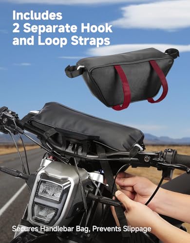 KEMIMOTO Upgraded 2.5L Motorcycle Handlebar Bag Universal Waterproof Front Tool Storage Bag Bicycle Handlebar Bag Compatible with Sur-Ron Light Bee X and S X160 X260 Talaria Sting Electric Dirt Bike - color: Silver