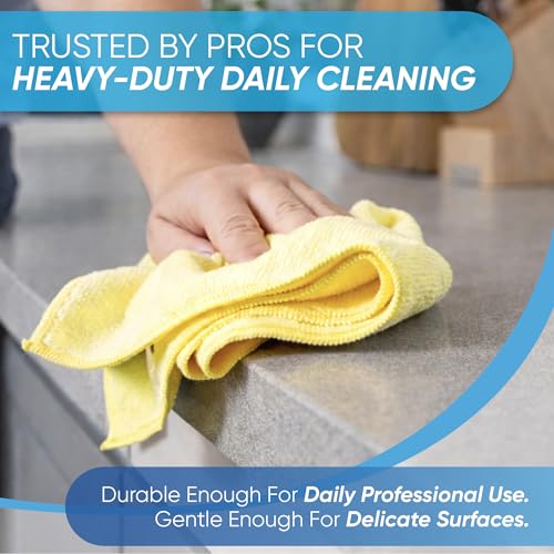 Microfiber Cleaning Cloth - 12 Pack | Better Quality All Purpose Towels | Great for Home, Clean, Dust, Polish | Soft, Absorbent, Durable | Wash 100s of Times | Pink Purple Blue - color: Pink, Purple, Blue
