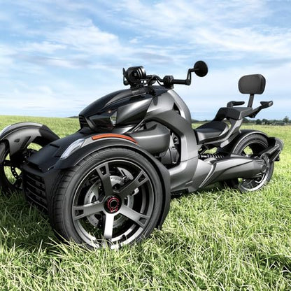 Motorcycle Rear Passenger Backrest Fit for Can-Am Ryker 600/900/Rally Edition 2019-2026, Ryker Sport 2022-2026, 15 Inches Detachable Backrest Pad with Mount Kit, Replace #219400843 (Black) - color: Black