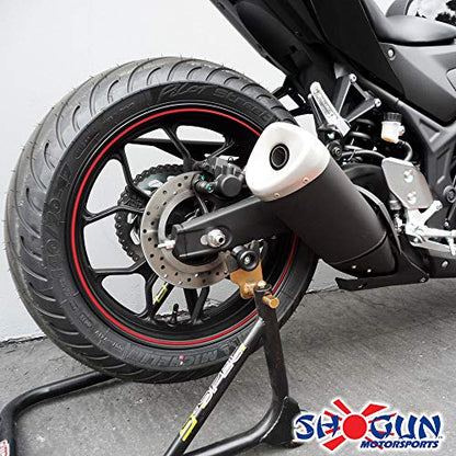 Shogun USA Made Yam 6mm YZF-R3 R3 2015-2026 MT-03 2020-2026 YZF-R6S 2006-2009 YZF-R6 R6 1999-2016 FZ1 2006-2015 YZF-R1 1998-2014 Most Aprilia Swingarm Spools - Sliders - Black - 701-0609
