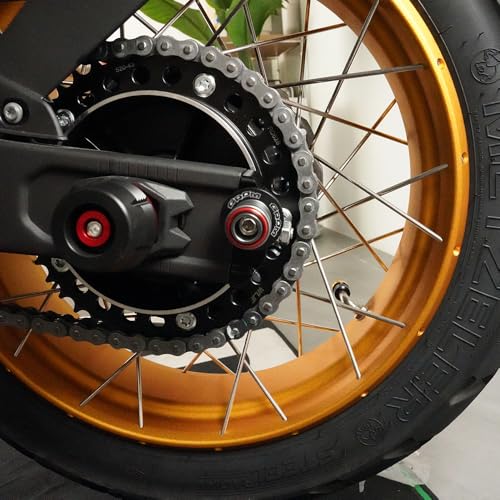 Compatible With Grom 125 2025 MSX 125 MSX125 2013-2023 2024 2025 Grom Accessories CNC Motorcycle Swingarm Spools Sliders Rear Wheel Axle Stand Screws Adapter (Black) - color: Black