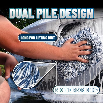Chemical Guys Dually Wash Pad Microfiber Car Wash Pad Dual Surface Cleaning Pad for Paint Clear Coat Glass Wheels and Exterior Surfaces - size: 1 Pack, style: Wash Pad
