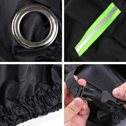 Motorcycle Cover Waterproof Motorbike Cover All Season 190T Durable Night Reflective Snow Cover with Lock-Holes & Storage Bag Vehicle Cover for Outdoor 116 x 55 x 43 inches - size: 116 x 55 x 43 inches