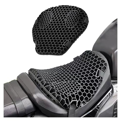 Motorcycle Seat Cushion for Honda CB300R CB150R CB250R CB 300R 150R 250R, 3D Honeycomb Gel Pad with Breathable Mesh, Shock Absorption Motorcycle Honeycomb Breathable Seat Cushion