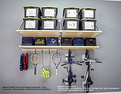 Rhino Combo Universal Garage Storage Kit - 8 feet - size: 8-ft Length x 33.5-in and 20-in Depth