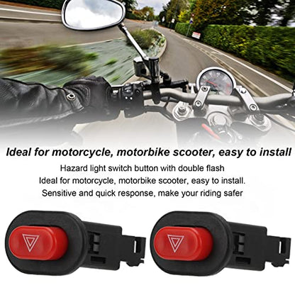 8×6×2 Hazard Light Double Flash Warning Controller for Motorcycle Motorbike Scooter Enhance with Visible Warning