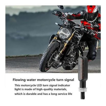 12V Universal Mini Motorcycle Turn Signals 12 LEDs Motorcycle Indicator Light Scooter Signals Running Blinker Turn signal light - color: Black