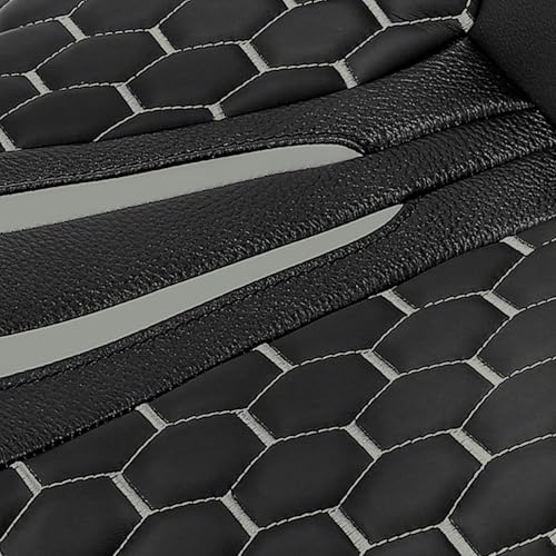 C.C. RIDER Rider Passenger Seat Hexagon Stitching for Harley Davidson Touring Road King Street Glide Road Glide Electra Glide CVO 2009-2023 Black Grey - color: Black Grey Seat