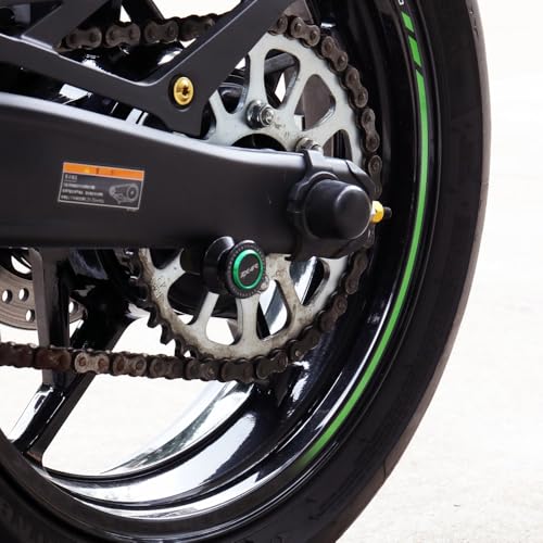 Motorcycle M8 Swingarm Spools Slider Compatible With K.awasaki ZX4R 2023 2024 2025 | Swing Arm Stand Screws Bobbins ZX-4R ZX 4R ZX400 Accessories (black-3) - color: black-3