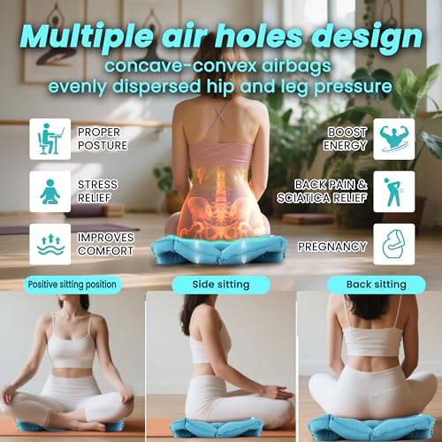 Inflatable Seat Cushions, Waffle Cushion for Pressure Sores, Inflatable Seat Cushion for Pressure Relief, Bed Sore Cushions for Butt, Very Suitable for Office Chair and Wheelchair use