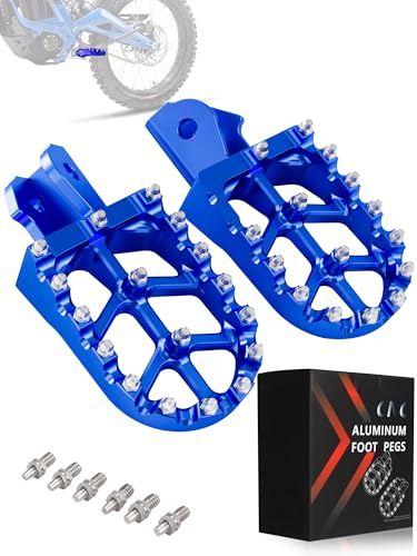 JFG RACING Dirt Bike Foot Pegs,7075 Aluminum CNC Pedals Rests for Surron Light Bee X and S/E Ride Pro S SS SR/CRF150F CRF230F 03-19/CRF250F 19-24/XR150L 15-24/KDX200 83-94-Blue - color: blue