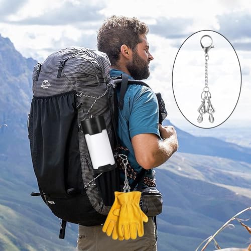 18 PCS Metal Glove Clip Glove Clips for Work Glove Holders Safety Glove Clip Steel Glove Clip with 2 Alligator Clip for Belt Loop, Construction, Camping, Outdoor Activities