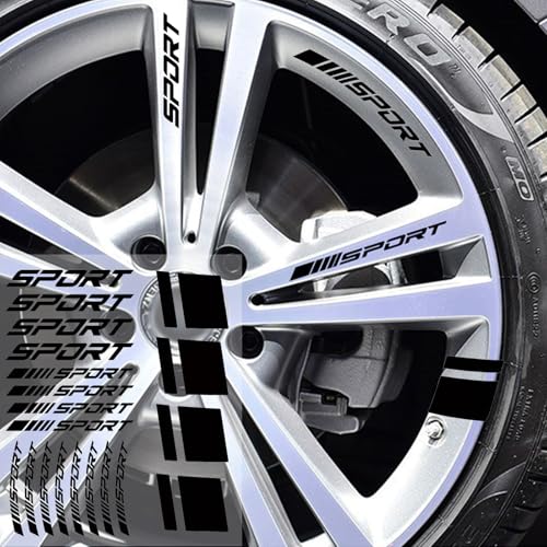 Pincuttee 20PCS Reflective Car Stickers,Waterproof Vinyl Decals,Universal Fit for Cars SUV Truck Motorcycle,Easy to Apply and Remove,Auto Exterior Accessories (Black) - color: Black