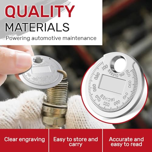 2PCS Spark Plug Gapper,Spark Plug Measuring Tool,Scaled from .020" to .100",Zinc Alloy Portable Spark Plug Adjustment Tool,Gap Measuring Tool of Car Accessories (2 Pcs) - color: 2 Pcs