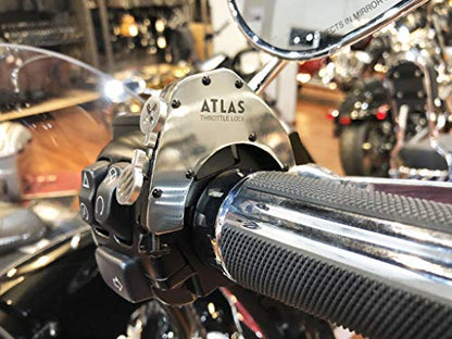 ATLAS Throttle Lock - A Motorcycle Cruise Control Throttle Assist, POLISHED (Top Kit) - size: Top Kit