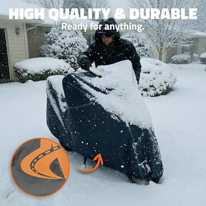 Mockins 91"x49"x39" Large Motorcycle Cover Heavy Duty Dual-Layer Fit | Motorcycle Cover Waterproof Outdoor 250G PVC + Soft HD Cotton For Midsize Cruisers, Sport-Touring & Retro Models Up to 91" - size: Motorcycle - Large - 91"x49"x39"