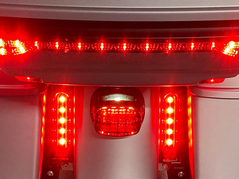 LED Filler Panel Lights Rear Fender Light Turn Signals Fit for Harley Touring Road Glide FLTR Electra Glide FLHT Road King FLHR Ultra Limited FLHTK 2014-2024 (Chrome Housing Smoke Len) - color: Chrome Housing Smoke Len
