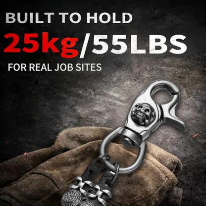 Heavy Duty Glove & Hat Clip with Carabiner, All-Metal Spring Clamp Work Glove Holder for Tool Belt, Harness, Backpack - style: Heavy Duty