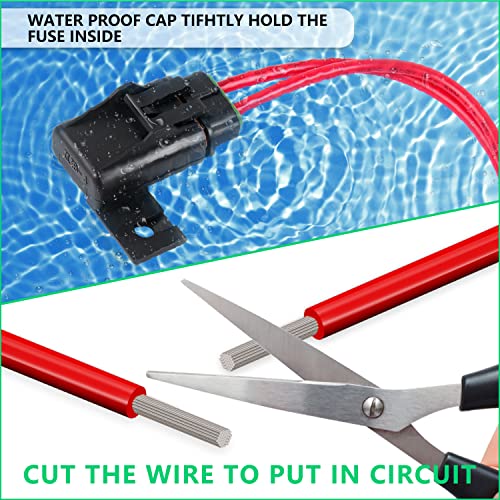 Newdeli Waterproof Inline Fuse Holder 12V with Cover 6 Pack - Automotive/Marine/Vehicle Weatherproof ATO/ATC Blade Fuse Holder 12AWG 30A Protecting Circuits and Electrical Equipment - size: 6 Pack 12AWG Fuse Holder