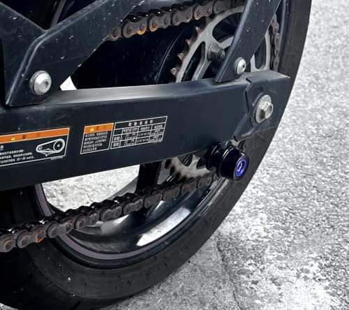 M8 Bobbins Swing Arm Spools For Ninja 400 500 650 ZX6R ZX10R GSXS 750 1000 GSX-8S GSXR 600 750 1000 S1000RR/R/XR CBR 600 900 954 1000 RR Motorcycle Swingarm Spools Slider Stand Paddock Screw (Blue) - color: Blue