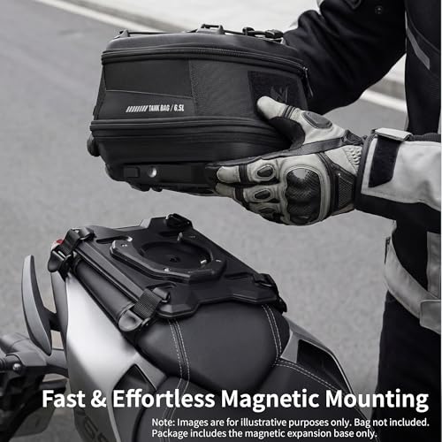 Rhinowalk Motorcycle Tail Bag Magnetic Expansion Base for Quick Release Magnetic Rear Seat Bag