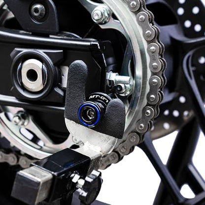 MOWOK Fit For YAMAHA MT-07 MT07 2026 2025 2024 2023 2022 2021 2020 2019 2018 2017 2016 2015 2014 Motorcycle Accessories Stand Screws Swing Arm Swingarm Spools slider (Blue) - color: Blue