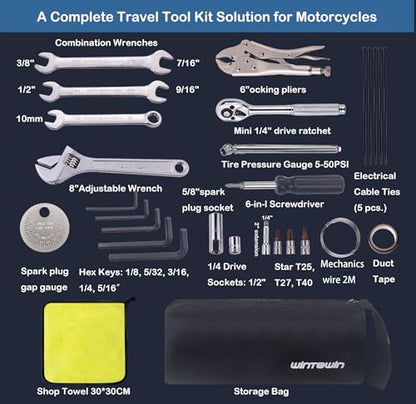 Motorcycles Repair Tool Kit Compatible with H-Arley HD Motorcycles Bike,Road Carry Tool Kit - style: motorcycle tool kit for HD