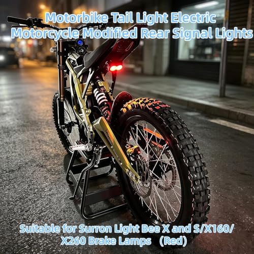 Baja Style Electric Motorcycle Tail Light, For Surron Red | Light Bee X/S/X160/X260, LED Rear Brake Signal Light, Waterproof, Dirt Bike Taillight Assembly