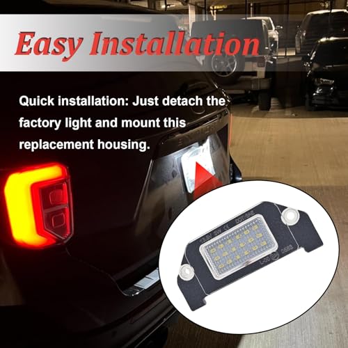 1PC LED License Plate Lights, 18-SMD 6000K White Rear Bumper Tag Lamps Assembly Compatible with D0dge Charger Challenger Avenger Magnum Dart, 4805846AA