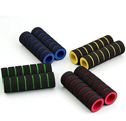 1 Pair Nonslip Foam Sponge Bike Motorcycle Handle Grip - color: Blue