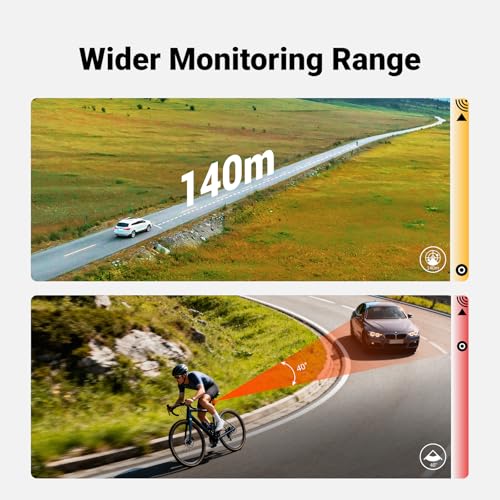 COOSPO TR70 Bike Radar Tail Light, Alerts for Vehicle in 140M, Auto Brake Highlight, 7 Lighting Modes, 40H Long Battery Life, Support APP/Garmin Cycling Computers Display for Road & MTB Cycling Safety