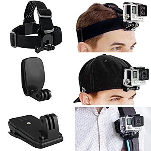 CamKix Head & Backpack Mount Bundle Compatible with GoPro Hero 13, 12,11, 10, 9, 8,7, 6, 5, Black, Session, Hero 4, Black, Silver, Hero+ LCD, 3+, 3, DJI Osmo Action - color: Head and Backpack Mount Bundle