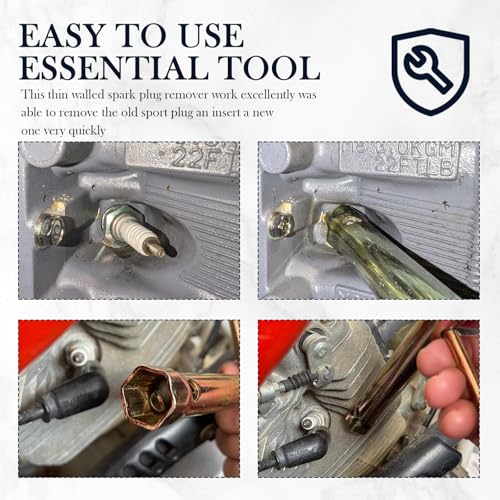 5/8 Spark Plug Socket,16-18 mm Double Ended Sparks Plug Wrench with Effort-Saving Design,Universal Carbon Steel Spark Plugs & Ignition Tools for Automotives and Motorcycles