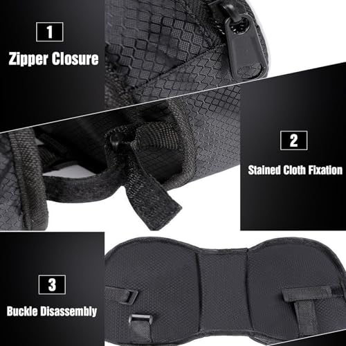 Bicycle Storage Bag, Bike Storage Bag - Waterproof Bike Frame Bag & Pouch for Bicycle Accessories | Bike Tool Bag, Gear for Men, Phone Bag Compatible with Mobile Phones (1 Set)