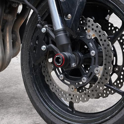 Compatible with Motorcycle S1000RR S1000R S1000XR S 1000RR 1000R 1000XR 2008-2023 2024 2025 2026 Front Wheel Axle Crash Protector Pad Rear Swingarm Spools Slider Stand Accessories (Red) - color: Red