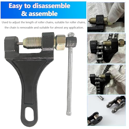 428H Chain 130 Links & Chain Breaker with 6pcs Connecting Master Link Fit for 110cc 125cc 150cc 200cc 250cc Dirt Bike ATV Pit Bike Scooter - size: 130 Links