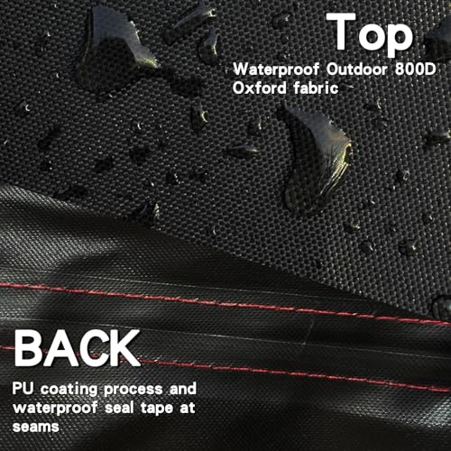 800D Heavy Duty Motorcycle Cover, Outdoor Storage Moped Covers, All-Weather Universal Waterproof Scooter Cover with 3 Reflective Handle、2 pairs Lock Holes and 3 Fixed Buckles - 87" x 37" x 40" - size: (L) 87" x 37" x 40"
