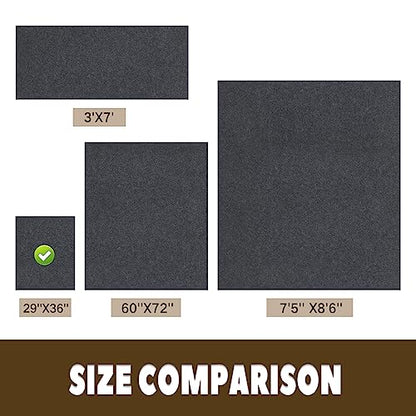 Oil Spill Mat, 29" x 36", Garage Floor Mat Under Car, Waterproof/Durable/Non-Slip TPR Backing, Reusable Absorbent Pad, Charcoal - size: 29" x 36"