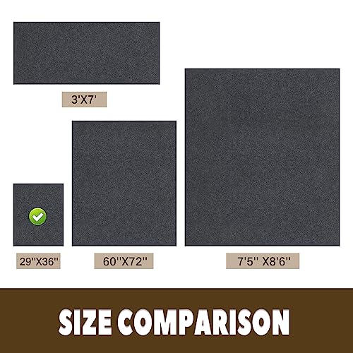 Oil Spill Mat, 29" x 36", Garage Floor Mat Under Car, Waterproof/Durable/Non-Slip TPR Backing, Reusable Absorbent Pad, Charcoal - size: 29" x 36"