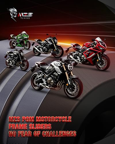 MZS Motorcycle Frame Sliders Compatible with CB500F CB500X 2013-2025 / NX500 2024-2025, Falling Crash Protector Guards Engine Fairing Protection No Cut Kits Black - size: CB500F / CB500X / NX500