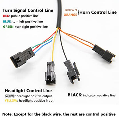 Motorcycle Turn Signal Headlight Horn Switch - 48V Waterproof Light Horn Turn Signal ON/Off Switch for Scooter Electric Bike