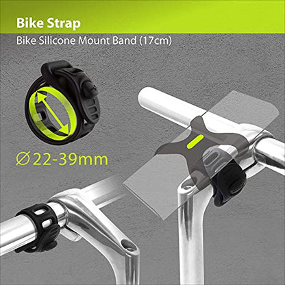 Bone Bike Phone Charger Kit, Bike Power Bank Mount with Strap, Scratch-Free Silicone Strap Holder Compatible Most Portable Chargers - style: Charger Mount + Strap