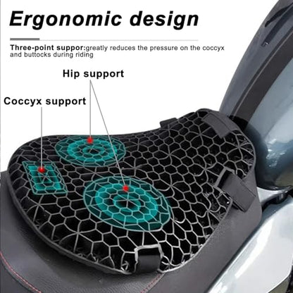 Motorcycle Seat Cushion for BMW R1250RT R 1250 RT, 3D Honeycomb Gel Pad with Breathable Mesh, Shock Absorption Motorcycle Honeycomb Breathable Seat Cushion