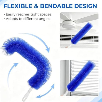 Bendable Microfiber Head,Reusable Dust Remover, 15.7in Bendable Microfiber Fan Cleaning Brush, Washable Fan Cleaner Brush for Electric Fans Air Conditioning, Home Car Vents, Curtain，2pcs - color: 2pcs