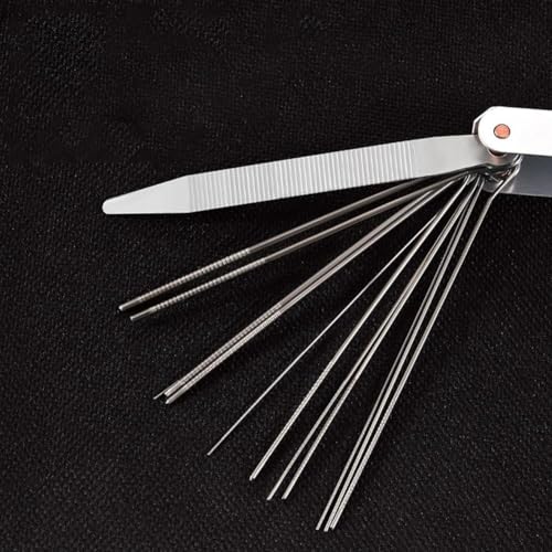 Carburetor Cleaning Kit,Stainless Steel Torch Tip Cleaner Set,Includes 1 Single Head Brush 10 Needles 5 Brushes 1 Case,for Motorcycle ATV Chainsaw & Welder Professional